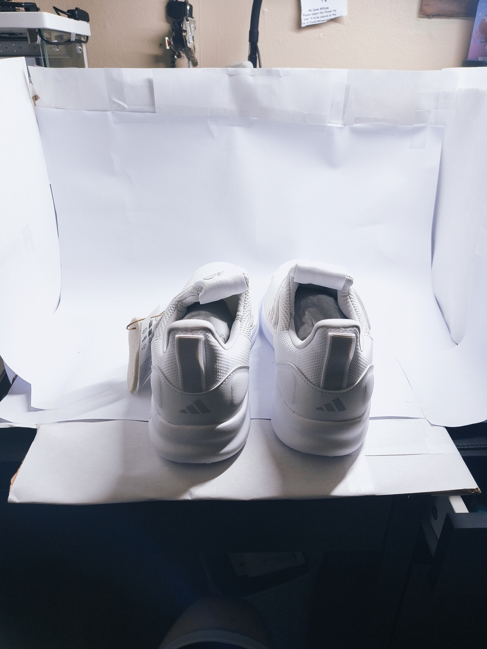Adidas Lite Racer Adapt 7 Men’s Shoes White Size 9.5 New w/ Box - Picture 4 of 8